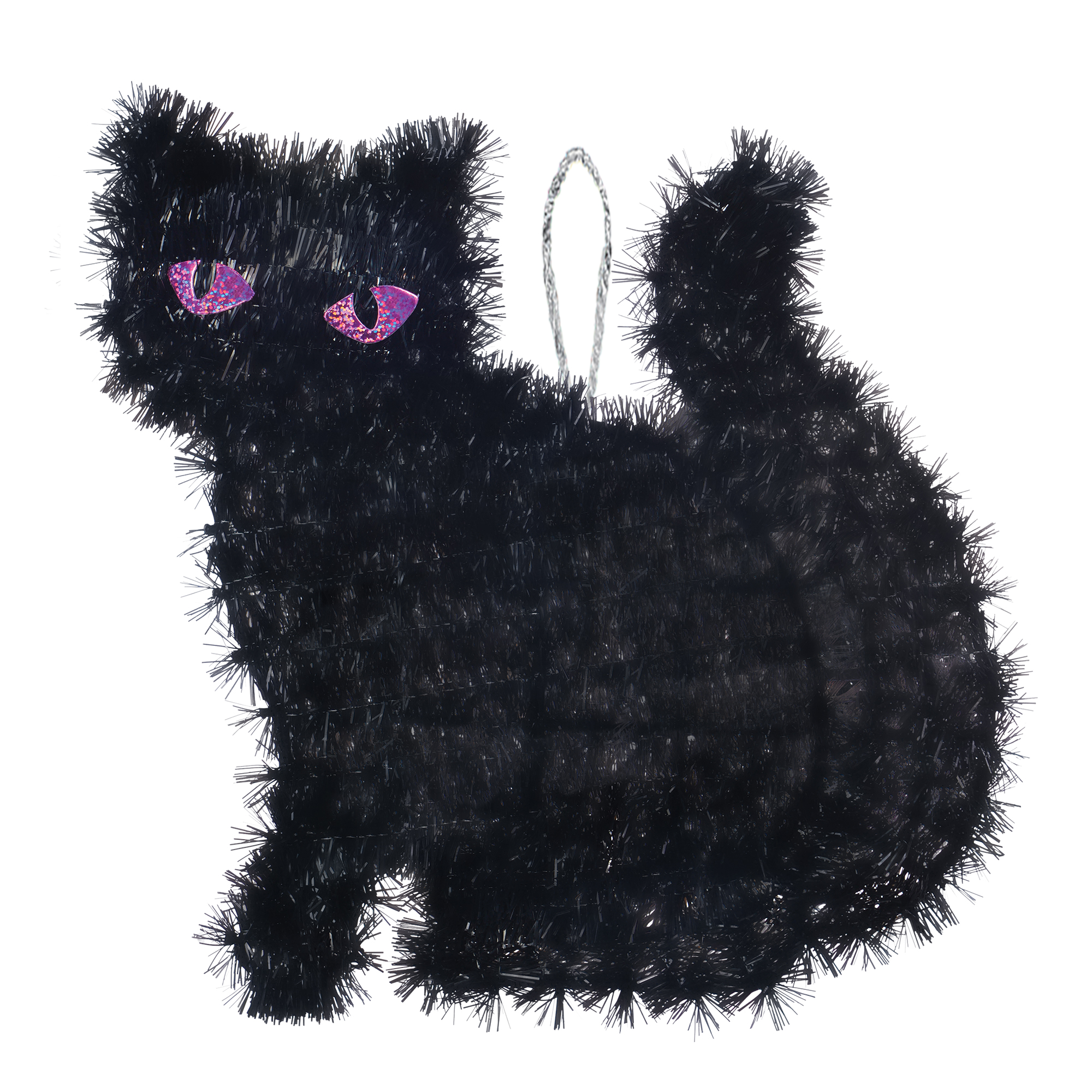 Black Cat Tinsel Hanging Decoration